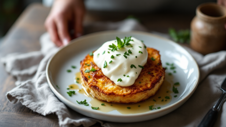 Knuspriges Brot mit Burrata und Ofentomaten, angerichtet auf einem rustikalen Holztisch, garniert mit frischem Basilikum